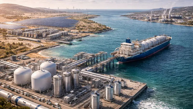 Hydrogen export terminal on the coast