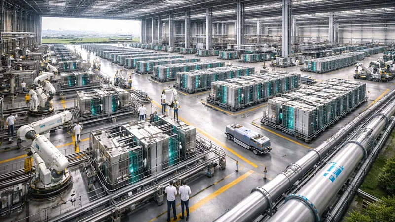 Electrolyzer gigafactory production line