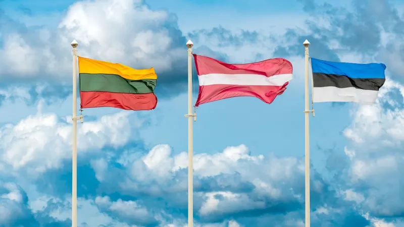 Baltic states flags