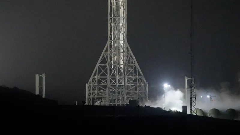 A Falcon 9 on the pad at Vandenberg before a NASA launch (NASA)