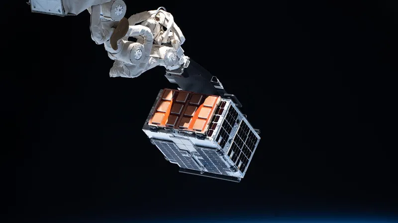 A small satellite released into low Earth orbit (NASA)