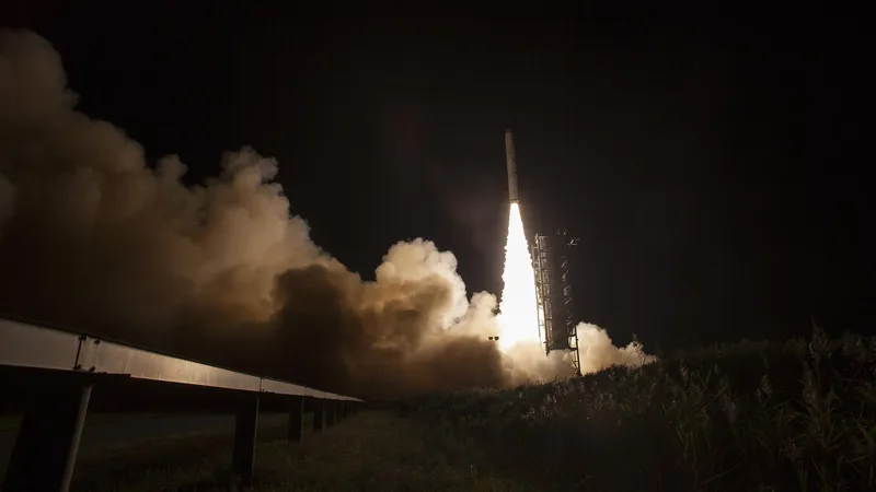 A night launch of a small rocket (NASA)