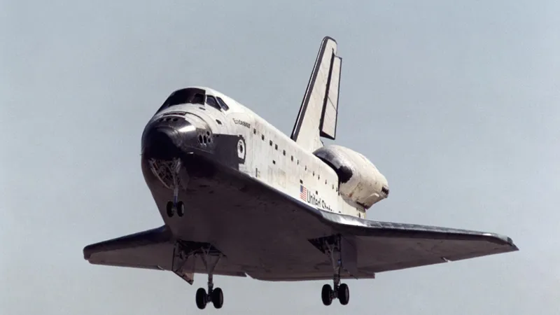 A reusable Space Shuttle orbiter landing (NASA)