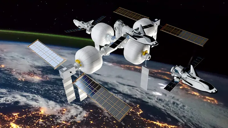 Concept of a rotating space habitat
