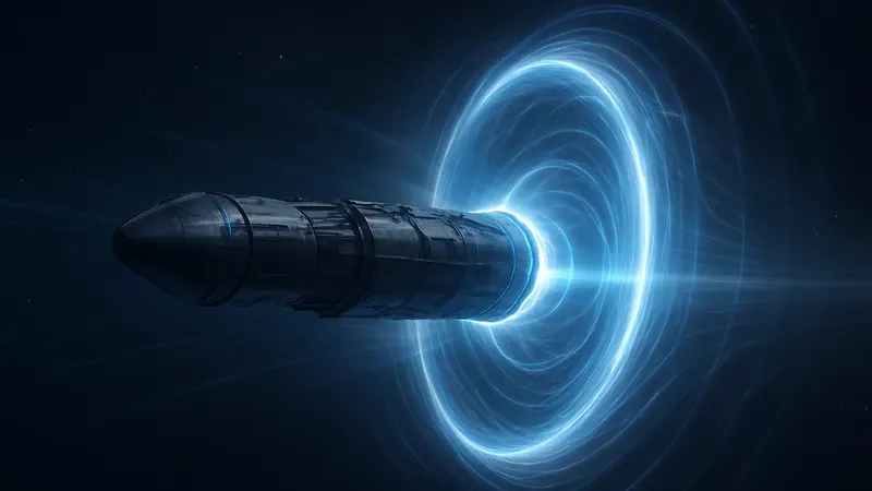 Conceptual rendering of an advanced propulsion spacecraft